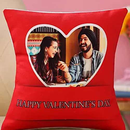 Happy Valentine Day Red Cushion